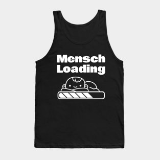 Little Baby Mensch Loading Funny Yiddish Words Tank Top